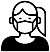 Cartoon image of a girl wearing a mask