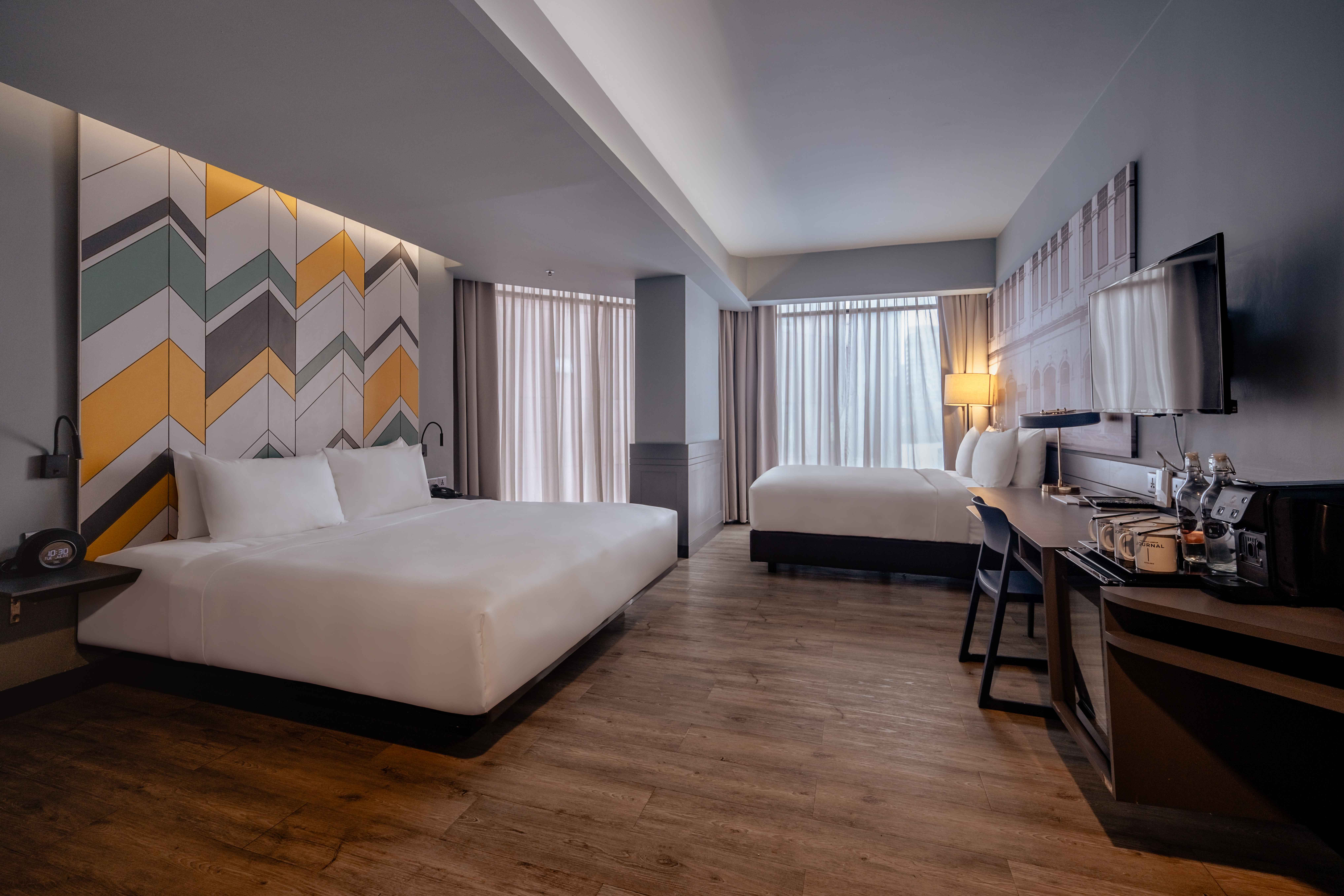 Spacious & chic Family Deluxe room at KL Journal Hotel