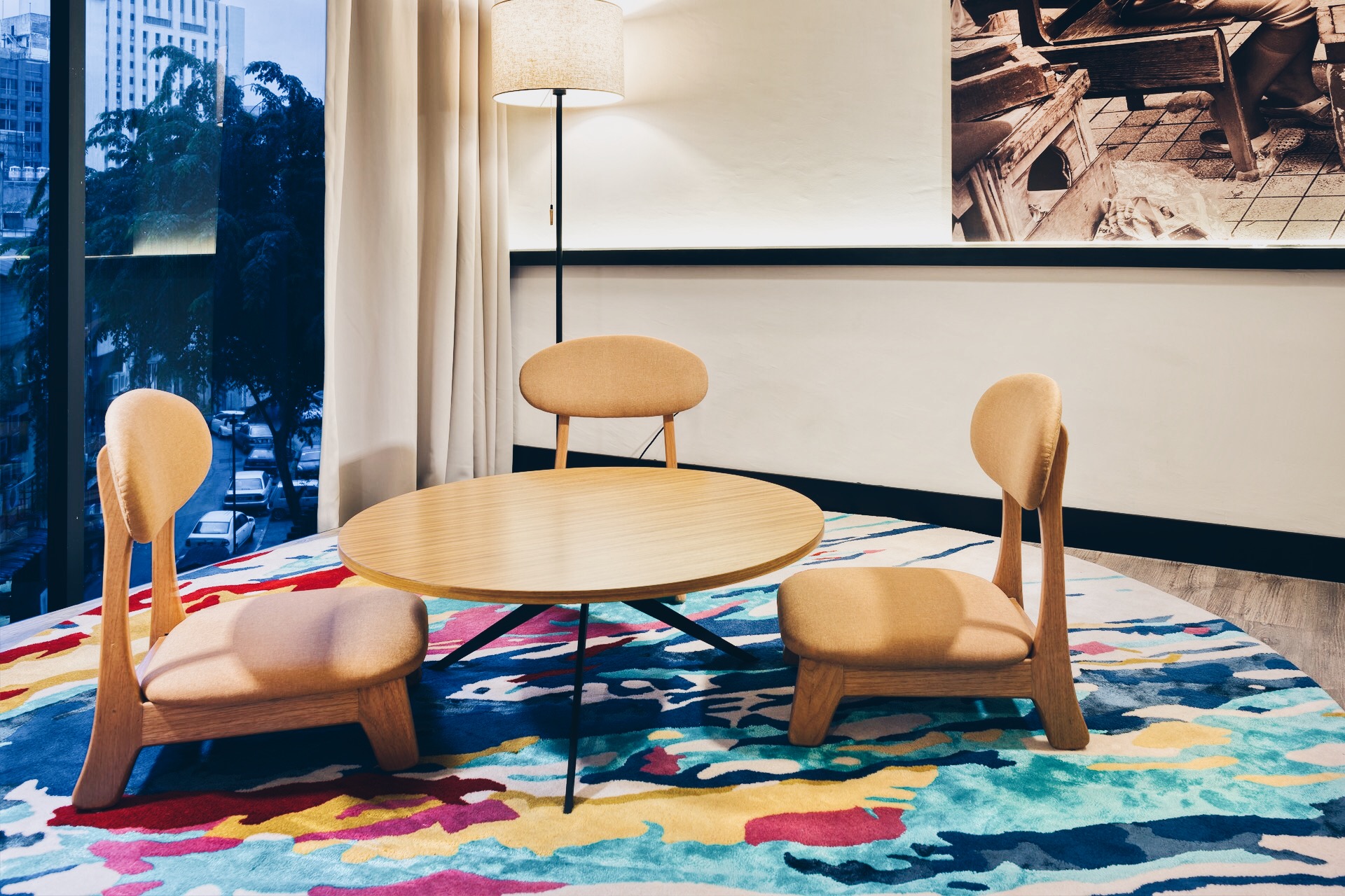 Tatami chairs and coffee table room  at KL Journal Hotel