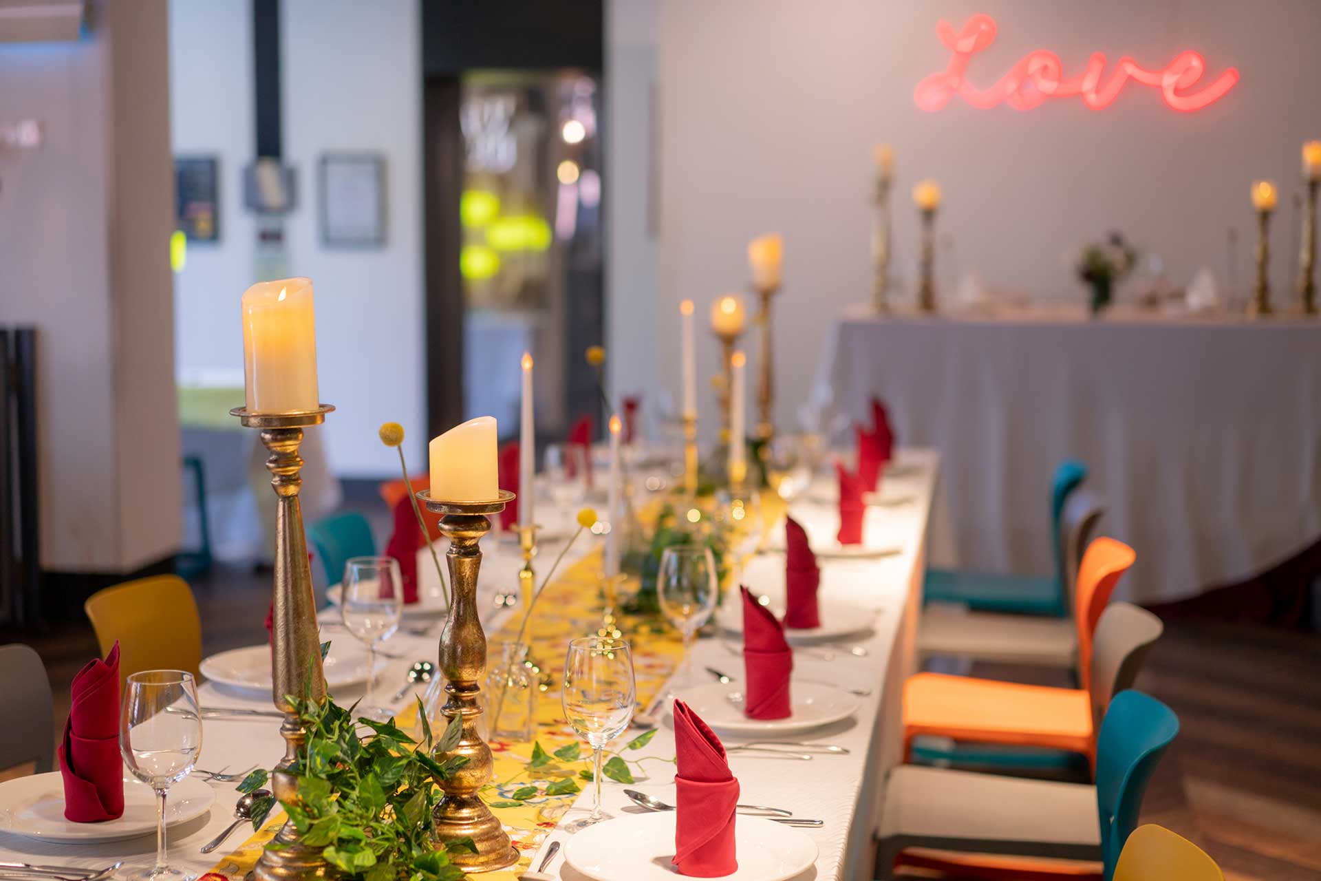 Wedding table decorations at KL Journal Hotel