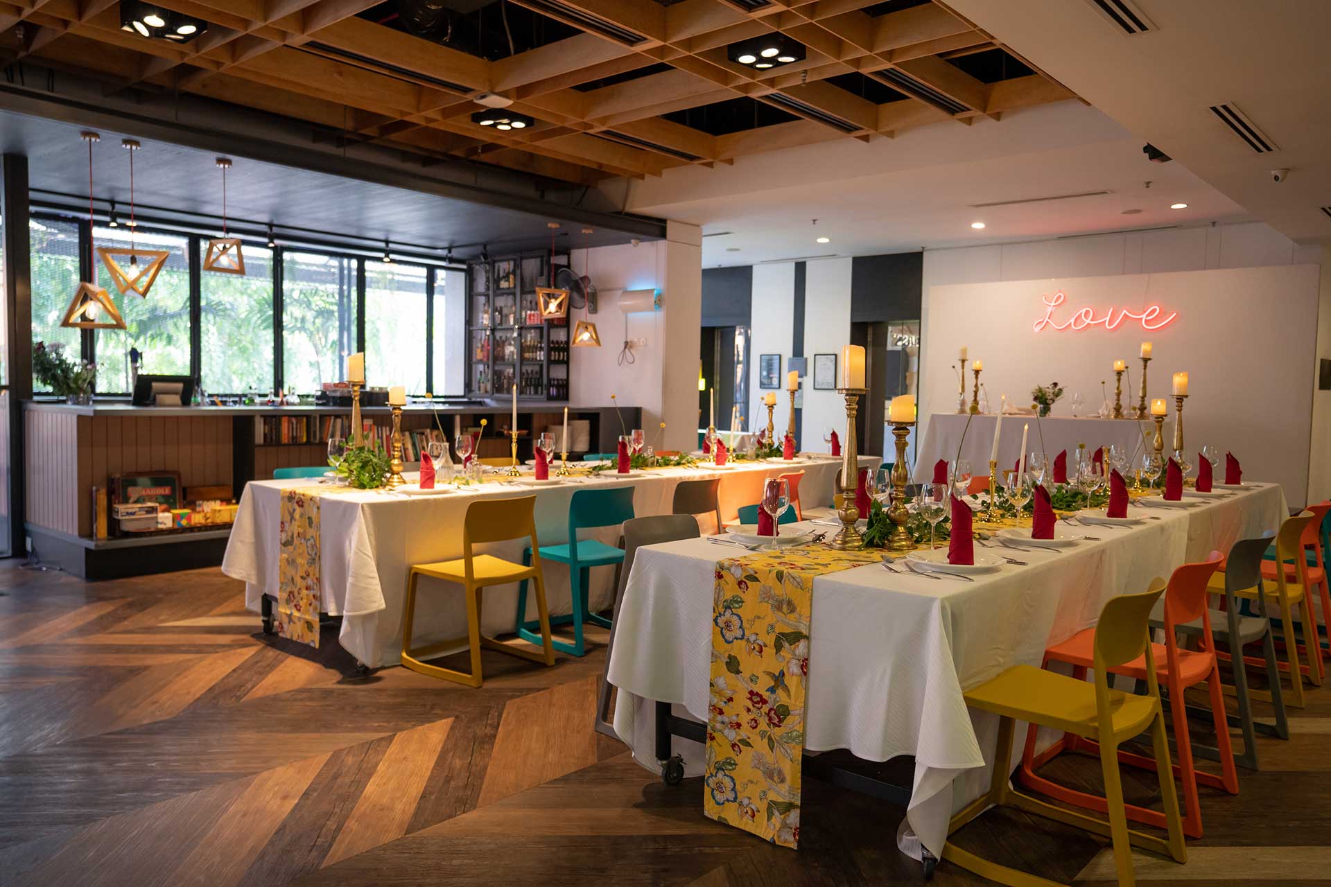 Decorated indoor wedding venue at KL Journal Hotel