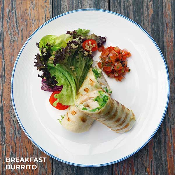 Breakfast Burrito Breakfast Burrito dish offered at KL Journal Hotel
