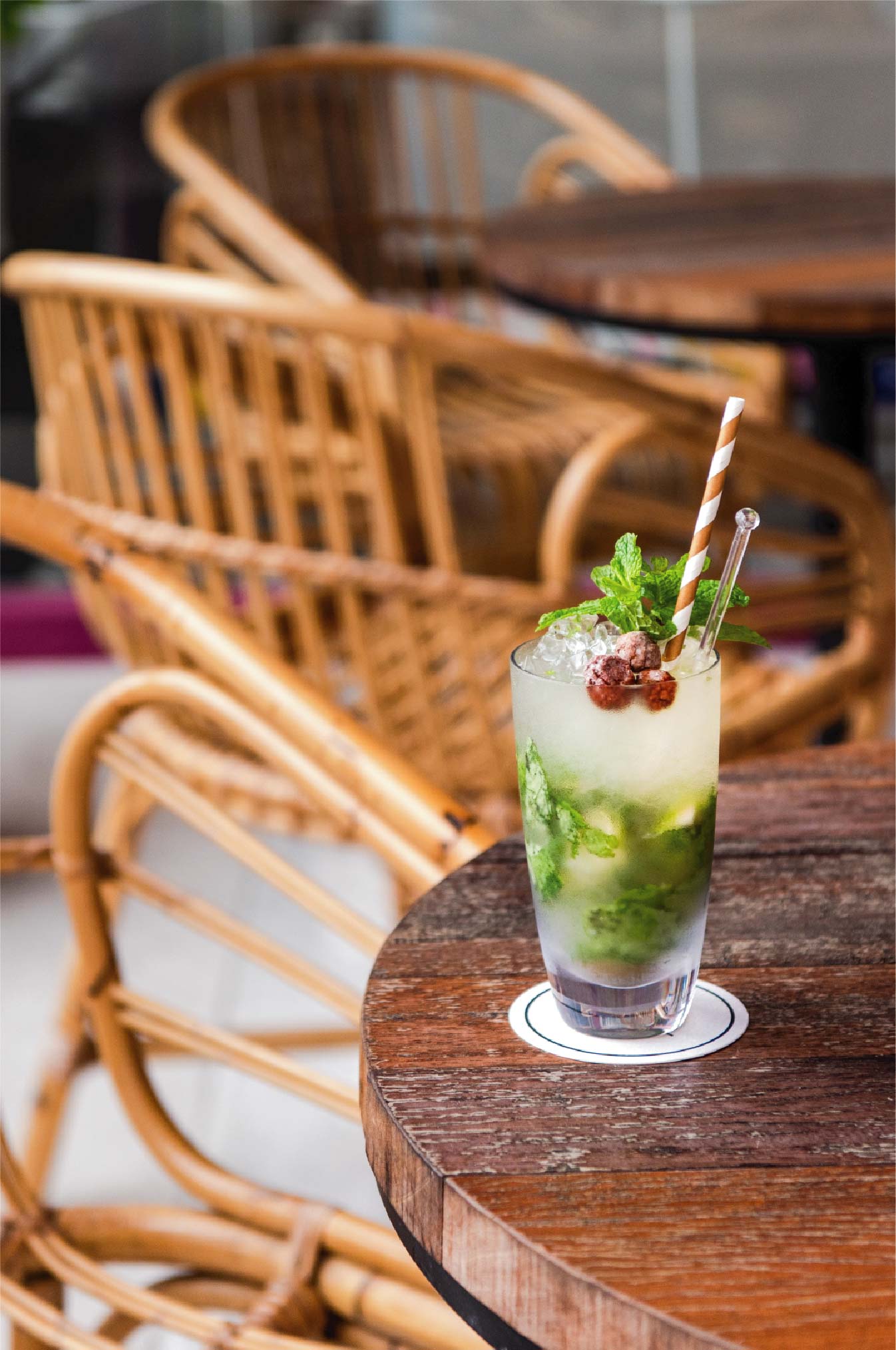 A glass of lemon mojito A glass of lemon mojito at KL Journal Hotel
