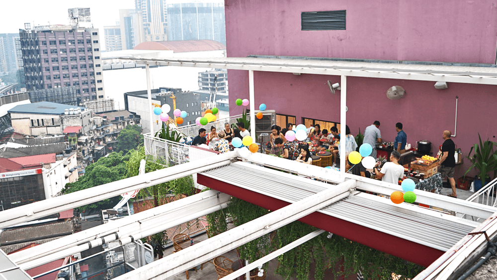 Daytime event at the rooftop event space Daytime event at the rooftop event space at KL Journal Hotel