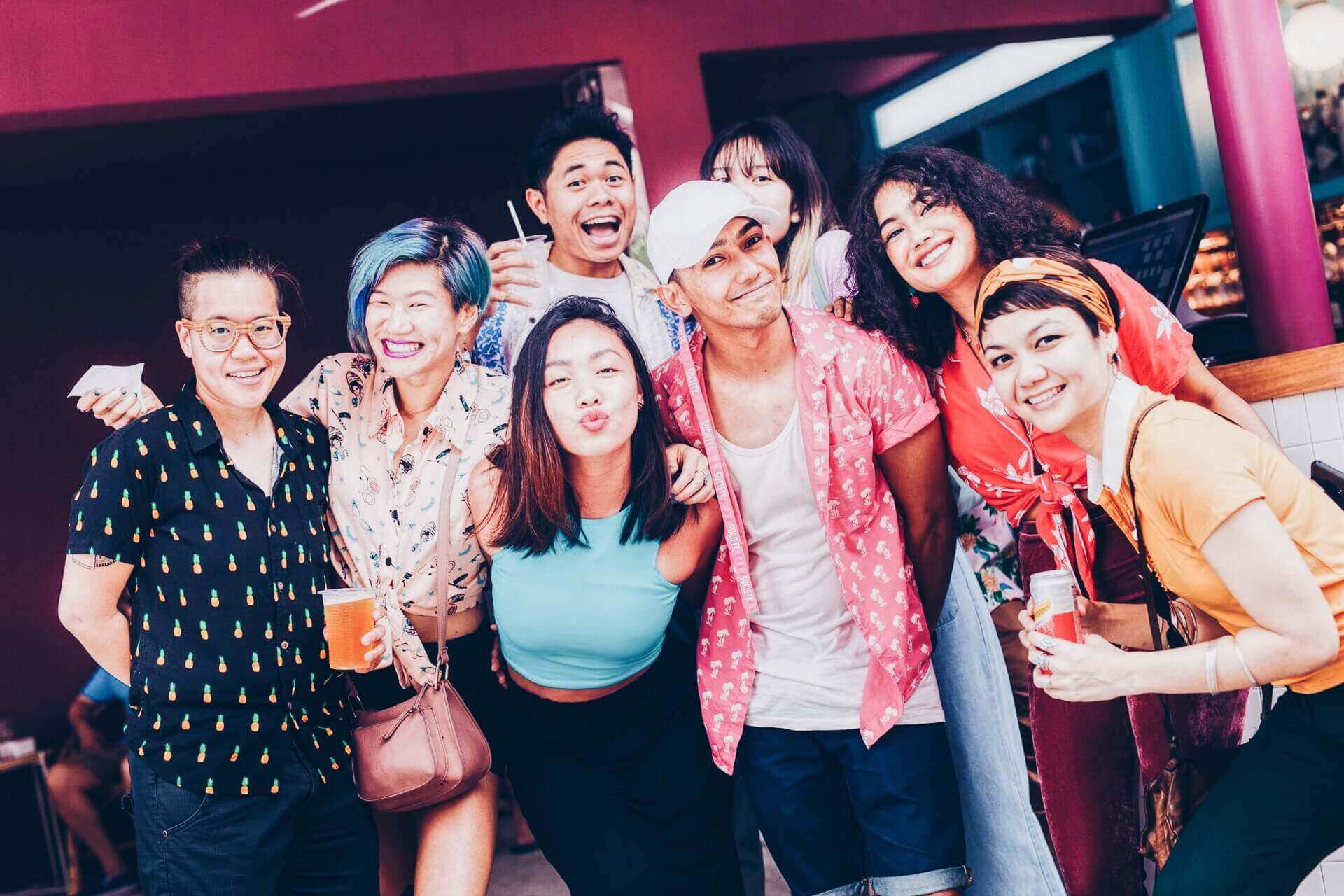 A young group of friends at KL Journal Hotel