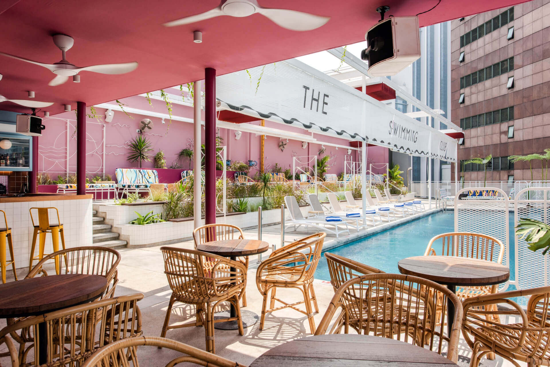 View of rooftop swimming club bar at KL Journal Hotel