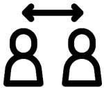 Cartoon Image indicating social distancing